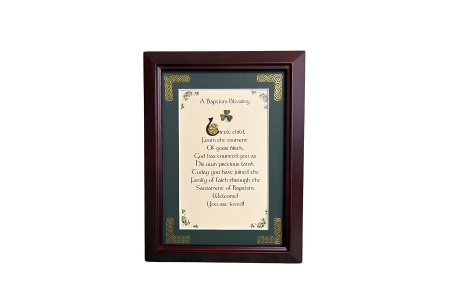 A Baptism Blessing - Little Child - 5x7 Framed Blessing