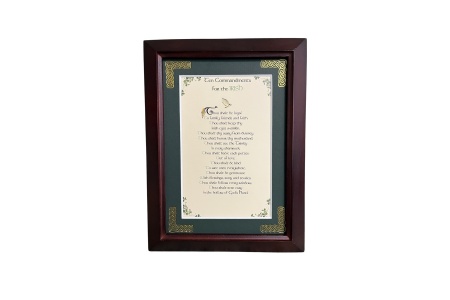 Ten Commandments for the Irish - 5x7 Framed Blessing