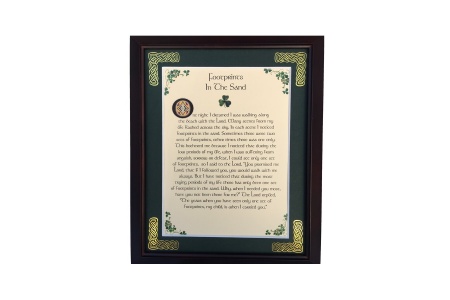 Footprints in the Sand - 8x10 Framed Blessing