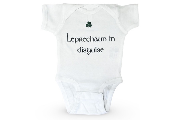 Leprechaun In Disguise Baby Onesie - White