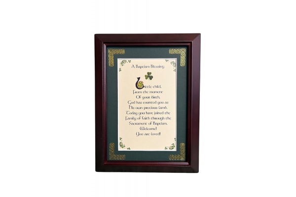 A Baptism Blessing - Little Child - 5x7 Framed Blessing
