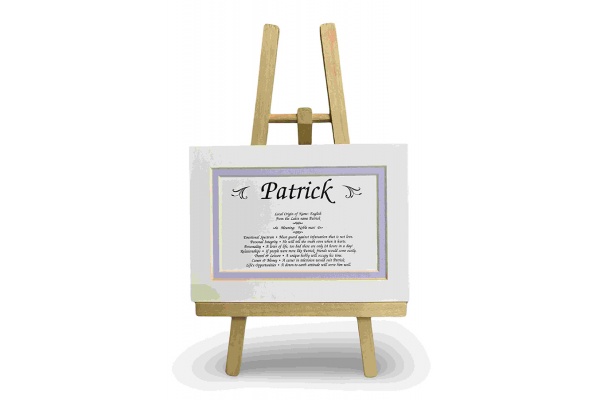 Baby Boys 200 SET - First Name Origin & Meaning 5x7 White Over Blue