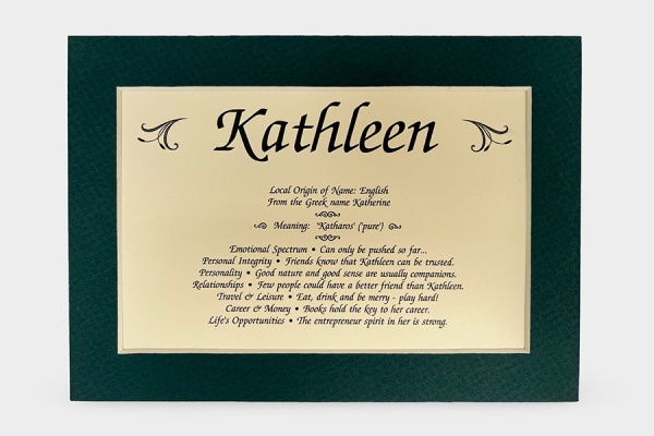 Girls 400 SET - First Name Origin & Meaning 5x7 Matted Print